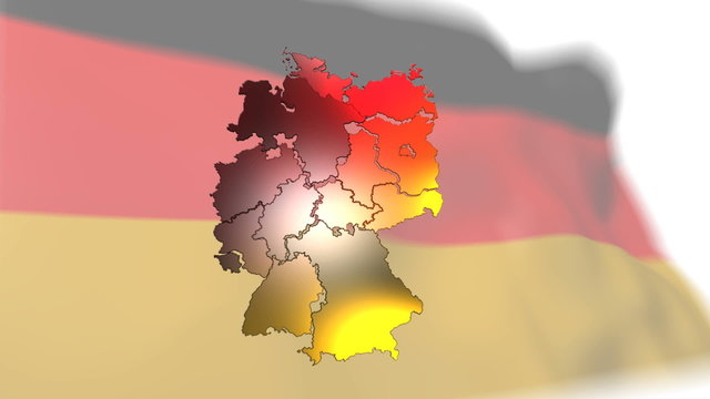 Germany map flag
