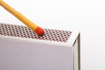 Match and matchbox isolated