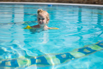 girl at the swimming pool