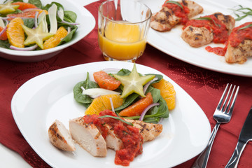 Chicken Breast with Citrus Salad.