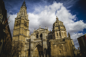 Fototapeta na wymiar Cathedral facace, Tourism, Toledo, most famous city in spain
