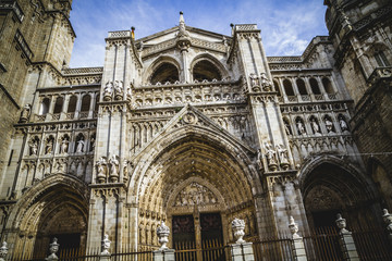 Cathedral facace, Tourism, Toledo, most famous city in spain