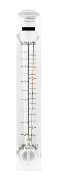 Liquid flow meter isolated on white background.