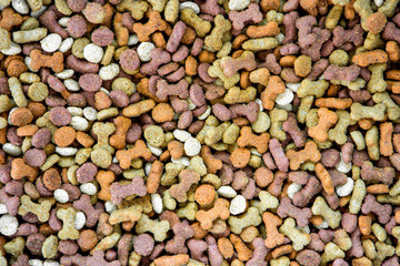 Dog food. Pet foods Background.