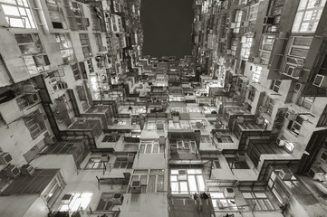 Old apartment building in Hong Kong