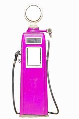 Pink retro gasoline pump