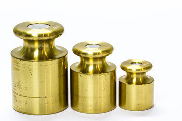 calibration weight set  on white background