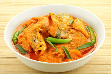 Fish curry.Asian cuisine.