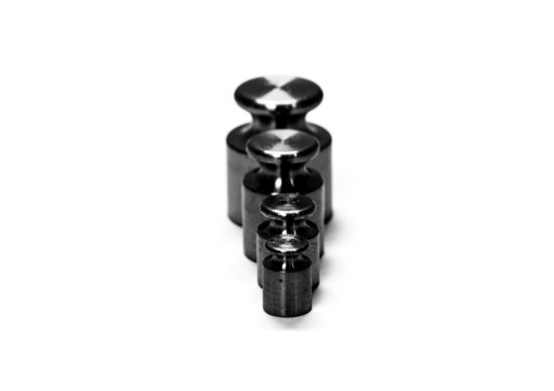 calibration weight set  on white background