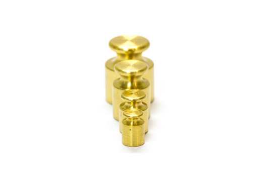 calibration weight set  on white background