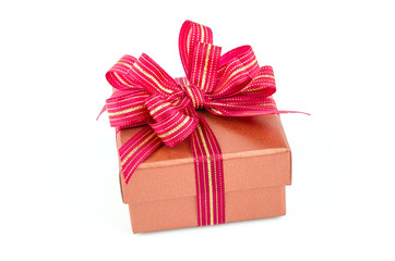 Gift box isolated white background