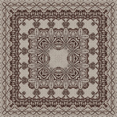 Seamless graphic pattern on canvas