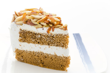 Coffee cake isolated on white background