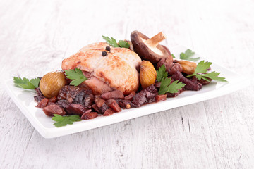 meat with mushroom sauce