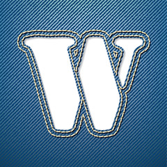 Denim jeans letter W