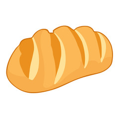 Bread in Basket isolated illustration