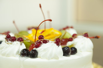 Fruit cookie in the cafeteria