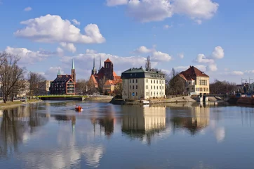 Foto op Plexiglas Stad aan het water On the islands in Wroclaw, Poland