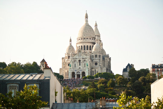 Basilica Sacre Couer at Montmartre in Paris, France