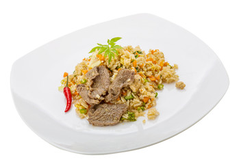 Fried rice with beef