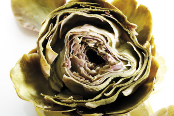 Gekochte Artischocken , close-up