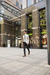 Young businessman in financial district