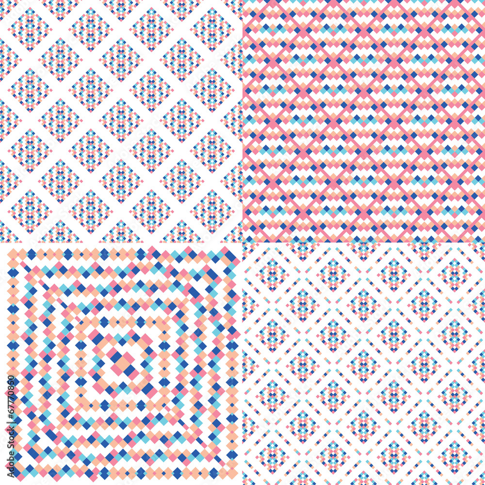 Poster set of abstract patterns