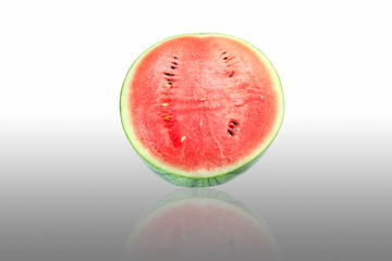 Red watermelon on tone background