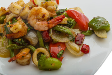Seafood with vegetables