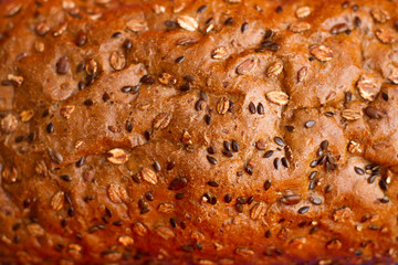 Homemade bread with cereals 