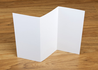 Blank folding page booklet