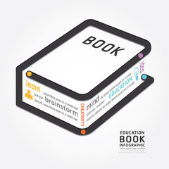 infographics vector book design diagram line style timeline .