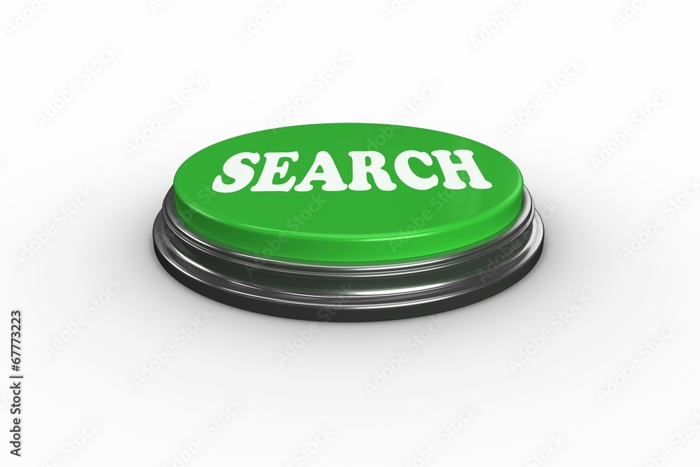 Poster Search on digitally generated green push button