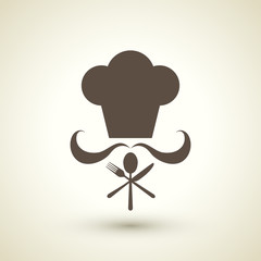 chef vintage flat icon