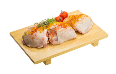 Raw chicken thigh