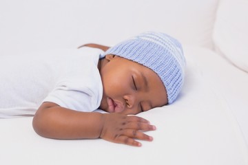 Adorable baby boy sleeping peacefully