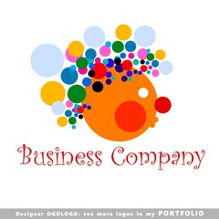 logo, illustrations, vector, clown, smiling,  circus