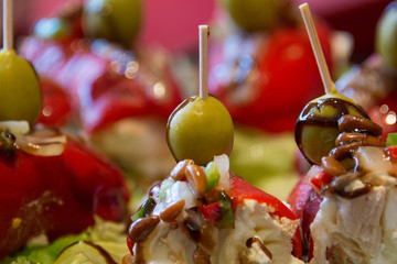 Pinchos, traditional Basque Country appetizer