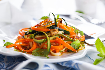 Zucchini and carrot salad