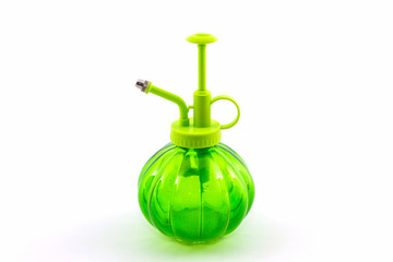 Green spray bottle.