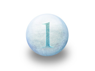 Boule de noël givrée 1