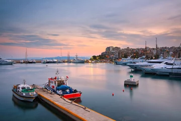 Foto auf Glas Boats in Zea marina, Piraeus, Athens. © milangonda
