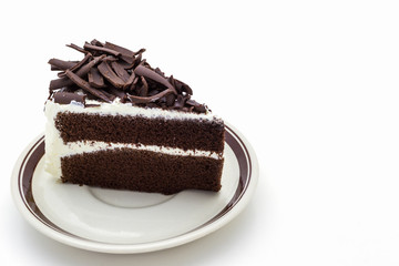 Obraz na płótnie Canvas Chocolate cake slice.