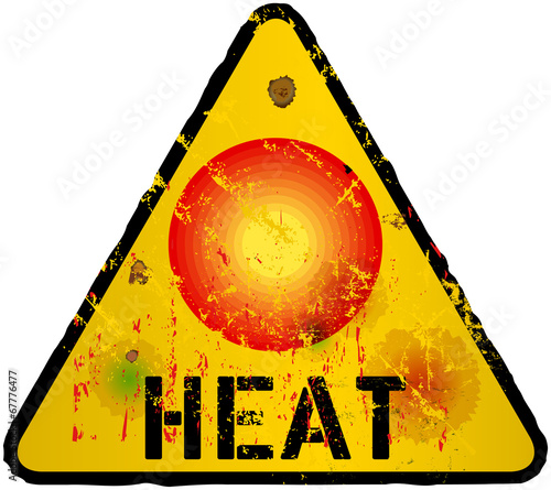 "heat warning sign,vector eps 10" Stock image and royalty-free vector