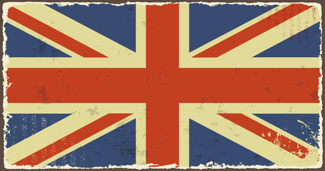 British grunge flags. Vector illustration