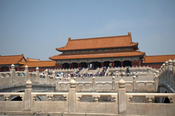 Fototapeta premium Gate of Supreme Harmony in the Forbidden City, Beijing, China