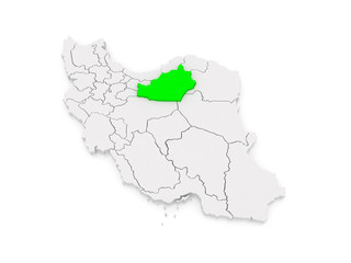 Fototapeta premium Map of Semnan. Iran.