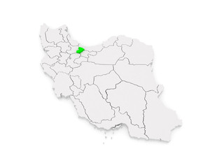 Fototapeta premium Map of Alborz. Iran.