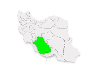 Map of Farce. Iran.