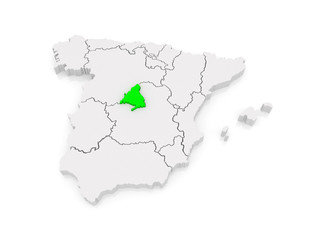 Fototapeta na wymiar Map of Madrid. Spain.